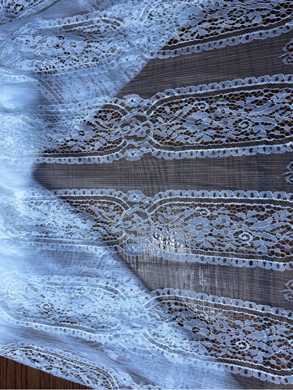 Women’s off Shoulder White Lace Maxi Dress Long Sz L Boho Fairy Coquette - Picture 15 of 15